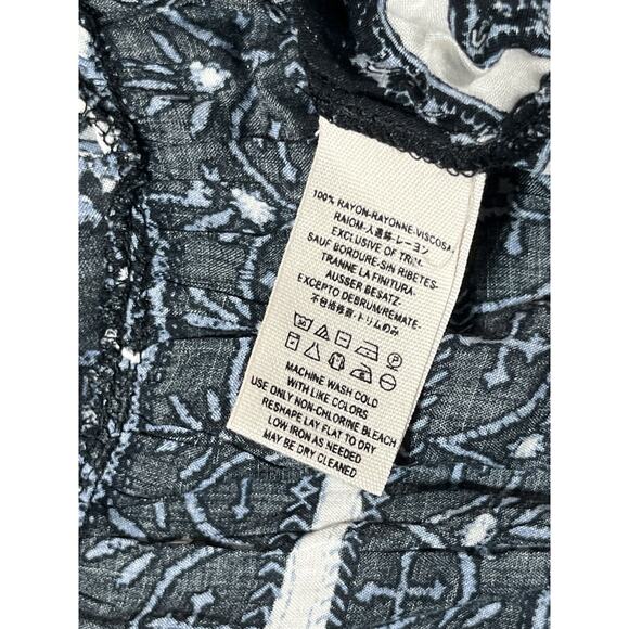 Free People Down By The Bay Tunic Blue Floral Print size Med Boho - Picture 8 of 8